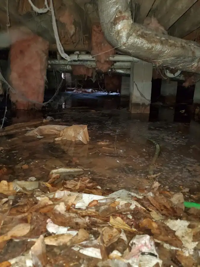 Crawl space flood assessment for Commercial Water Damage Restoration in Fishkill